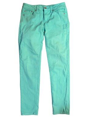 Mint Green Skinny Jeans Women Size 6 Ankle Mid Rise Stretch Casual Spring Summer